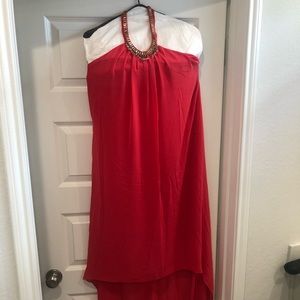 high low coral dress size 12